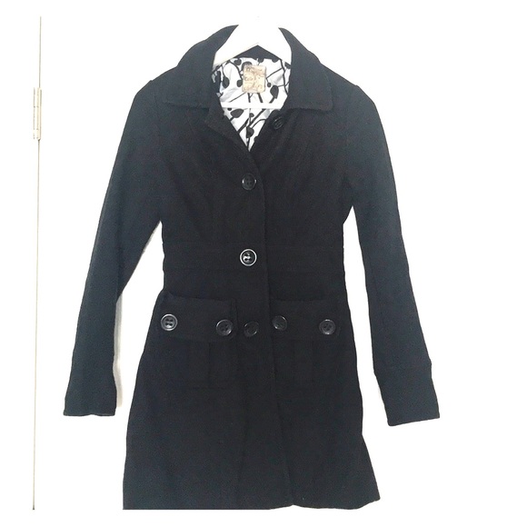 Tulle Jackets & Blazers - Beautiful Black Pea Coat